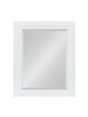 24" X 30" Whitley Framed Wall Mirror White - Kate And Laurel