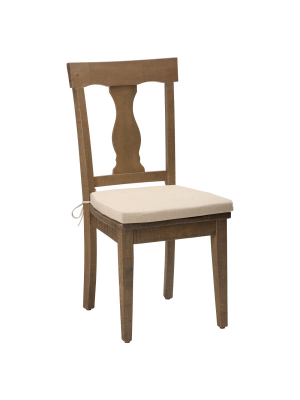 Set Of 2 Slater Mill Reclaimed Pine Splat Back Dining Chair Wood/light Brown - Jofran Inc.