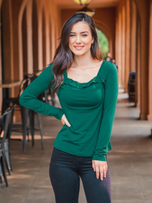 The Paisley Top - Forest Green