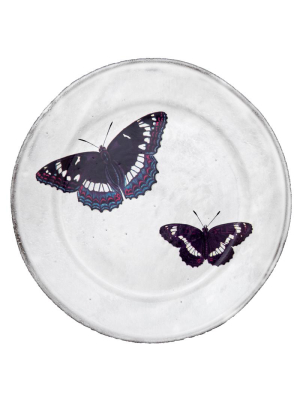 Two Flying Butterflies Plate