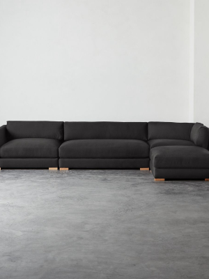 Piazza Dark Grey 4-piece Modular Sectional Sofa