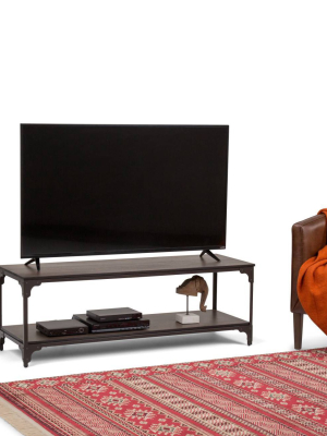 54" Oakley Solid Mango Wood Tv Stand Walnut Brown - Wyndenhall