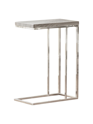 Lucia Chairside End Table Gray/brown - Steve Silver