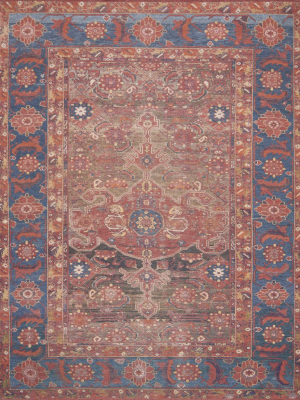 Lucca Rust Blue Rug