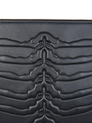 Alexander Mcqueen Rib Embossed Clutch Bag