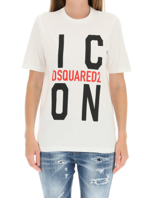 Dsquared2 Icon Logo Print Crewneck T-shirt