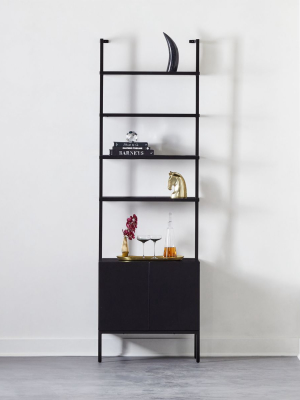 Stairway Black Cabinet 96"