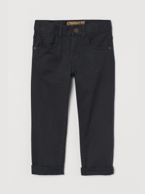 Straight Fit Twill Pants