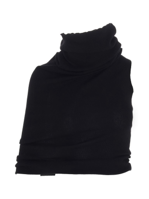 Rick Owens One Shoulder Draped Knit Top