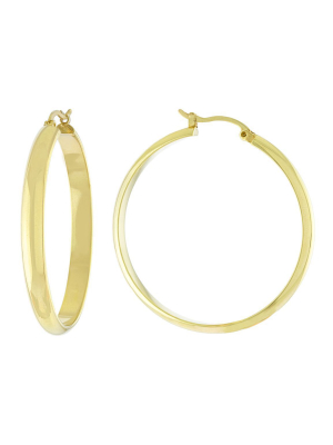 Boxed Gold Over Fine Silver Plated 40mm Click Top Hoops