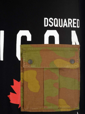 Dsquared2 Icon Camouflage Pocket Hoodie