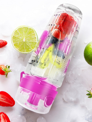 Zulay Kitchen Water Bottle With Fruit Infuser For Healthy & Delicious Hydration