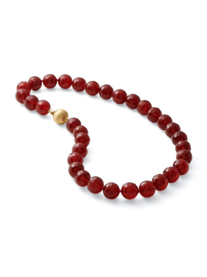 Faceted Carnelian Necklace