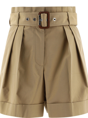 Alexander Mcqueen Belted Tailored Shorts