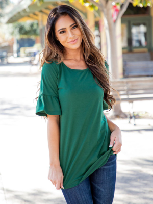 Solid Brooklyn  Top - Green