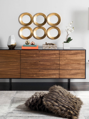 Jonna Wood Cabinet Brown/black - Safavieh