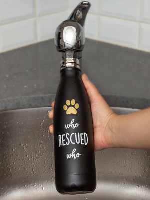 Pearhead Water Bottle - Who Rescued Who - 17 Fl Oz