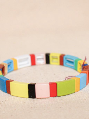 Thin Multi Color/shapes Bracelet