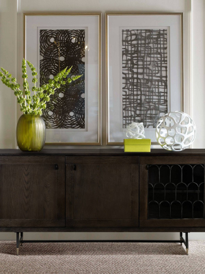 Gatsby Oak And Metal Buffet Cabinet Brown - Armen Living