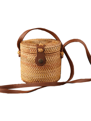 'kris' Handmade Rattan Bucket Bag