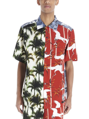 Buscemi Palm Tree Print Short-sleeved Shirt