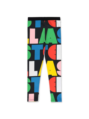 Stella Mccartney Kids Maxi Logo Printed Leggings