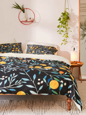 Ilsa Monttinen For Deny Orange Mania Duvet Cover