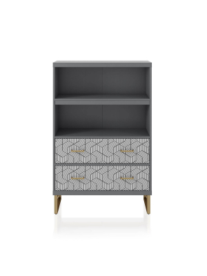 Scarlett Bookcase With Drawers - Cosmoliving By Cosmopolitan
