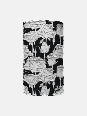 Black White Roses Neck Gaiter