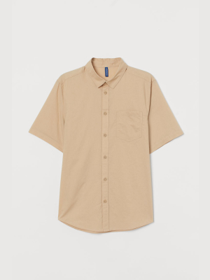 Short-sleeved Cotton Shirt