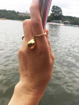 Ring With A Gold Pearl