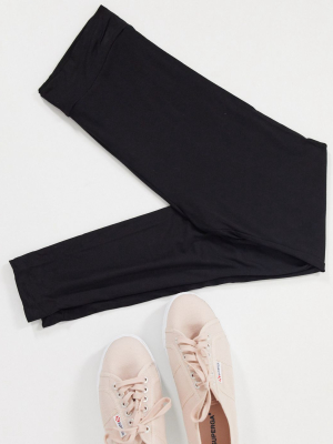 Topshop High Waisted Leggings In Black