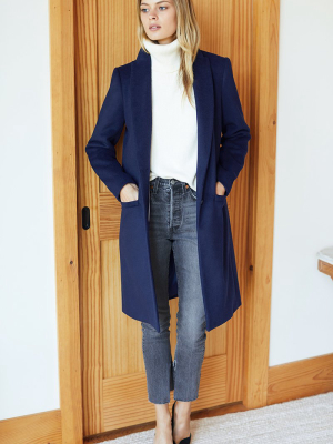 Tailored Coat - Navy