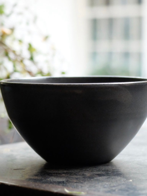 Sofie Berg Stoneware Tea Bowls With Black Glaze