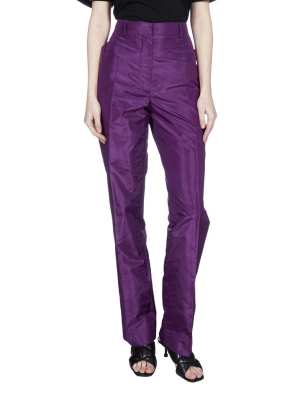 Prada Taffeta Straight-leg Pants