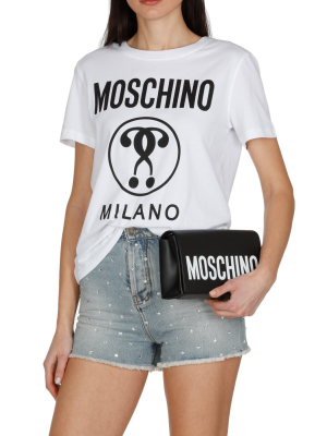 Moschino Logo Print Shoulder Bag