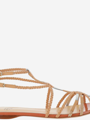 Francesco Russo Braided Caged Sandals