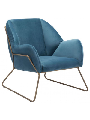 Candelabra Home Stanza Arm Chair - Blue Velvet