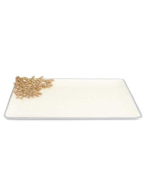 Julia Knight Coral 15" Tray In Snow