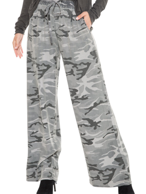 Palazzo Pant - Charcoal Camo