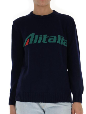 Alberta Ferretti Alitalia Intarsia Sweater