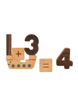 Wooden Numbers Block Set