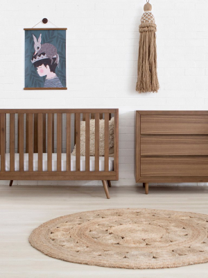 Nifty Timber Cot In Walnut