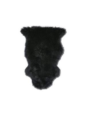 Sheepskin Throw - Black