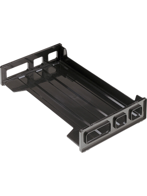 Officemate Side Loading Stackable Desk Tray 16-1/4"x9"x2-4/5" Bk 21102