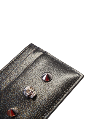 Alexander Mcqueen Skull Studded Cardholder