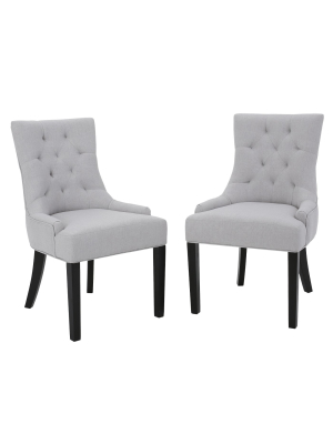 Set Of 2 Hayden Tufted Dining Chairs - Christopher Knight Home