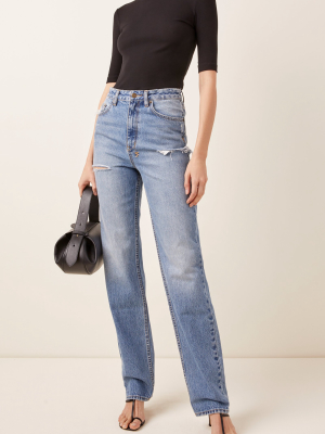 Playback Rigid High-rise Straight-leg Jeans