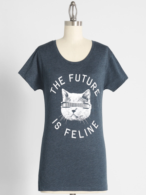 The Future Is Feline Graphic Tee