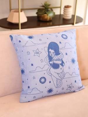 Celestial Aquarius Throw Pillow